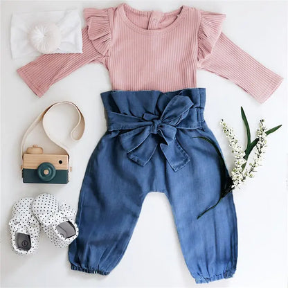 Style Loft Collection KidStyle Long Sleeve Bodysuit and Bowtie Set