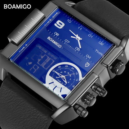 Style Loft Collection TempoLusso Triple Zone LED Leather Watch