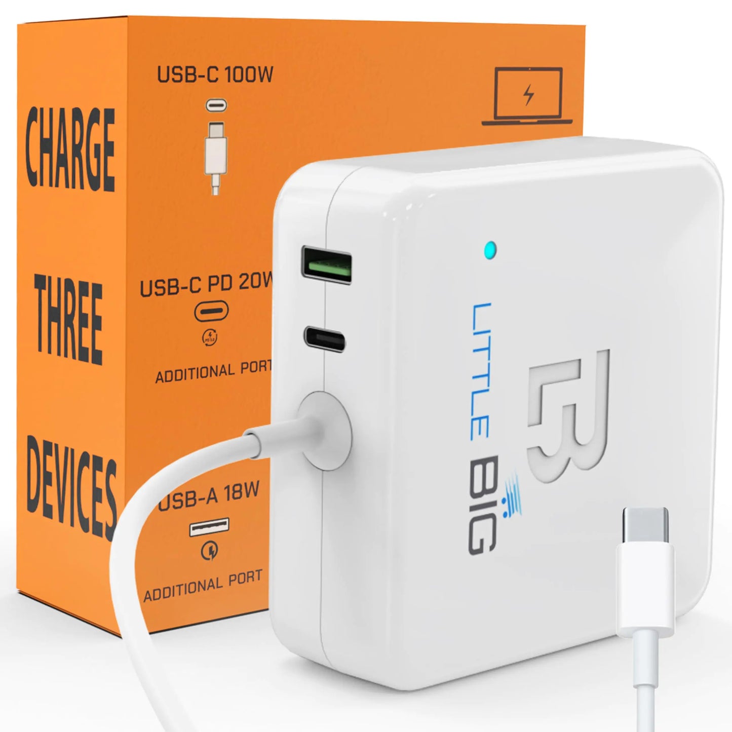 Style Loft Collection x Mac Book Pro Charger - 100W USB C Fast Charger for MacBook Pro - with Additional Charging Ports (USBC & USB) Extra-Long 131-inch Charger Compatible with MacBook Pro and MacBook Air 13" - 16"