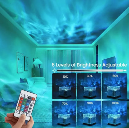 Style Loft Collection RoomStyle Kaydences Rotating 16-Color Water Wave Projector Lamp