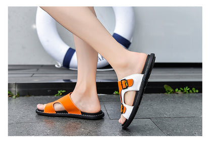 Style Loft Collection LoftLab Avelure Beachcruiser Leather Slippers