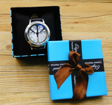 Style Loft Collection Round LED Leather Couples Watch