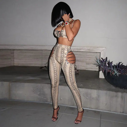 (.09) Style Loft Collection Hips for Days Lace-Up Outfit Set