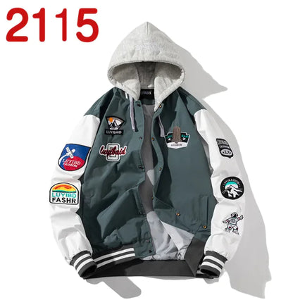 Style Loft Collection Uptown Embroidered Baseball Jacket