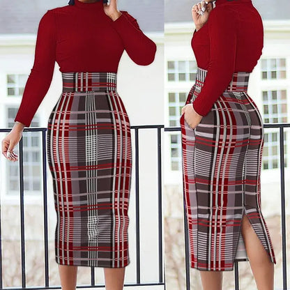 Style Loft Collection Baddie At Work Long Sleeve Split Waist Dress