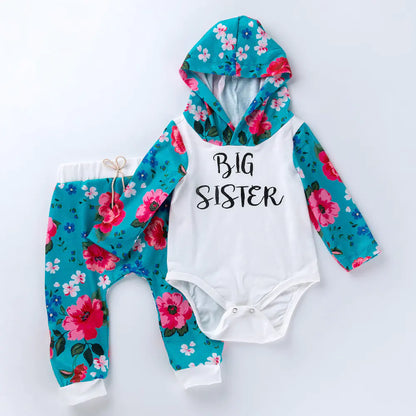 Style Loft Collection KidStyle Big Sister Hoodie Bodysuit & Pants Set