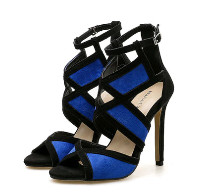 Style Loft Collection Colorful Suede Peep-Toe High Heels