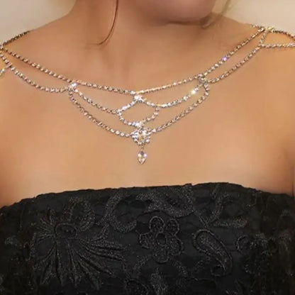 Style Loft Collection Rhinestone Waterfall Shoulder Chain