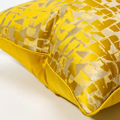 Style Loft Collection Golden Geometric Square Pillowcase