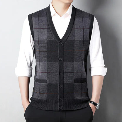 Style Loft Collection Senior Leadership Button Cardigan Vest