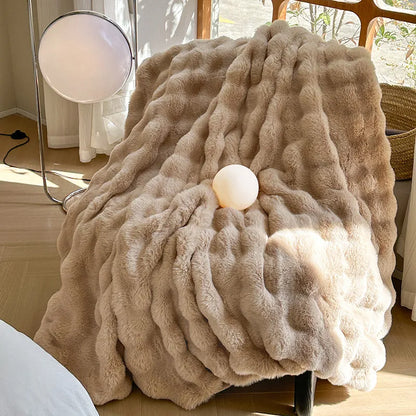 Style Loft Collection Rabbit Fur Velvet Blanket