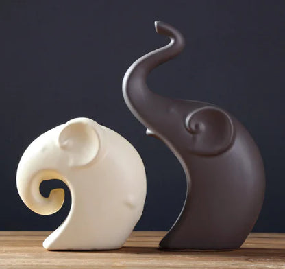 Style Loft Collection Artistic Treasures Ceramic Elephants