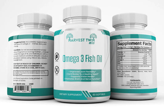 Style Loft Collection Omega 3 Fish Oil for Joints, Heart, Vision, Brain, and Nerve Functioning