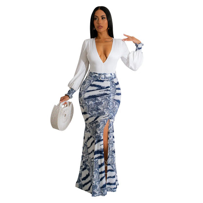 Style Loft Collection Safari Trails Long-Sleeved Dress