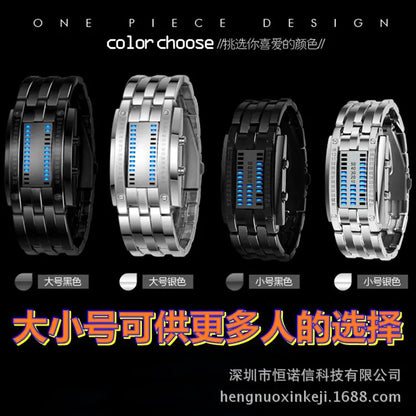 Style Loft Collection Waterproof LED Stainless Steel Couples Watch