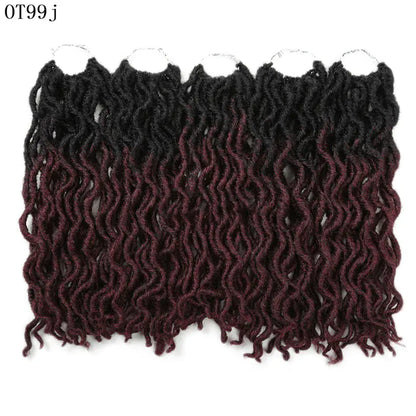 Style Loft Collection Colored 12-Inch Wavy Dreadlock Hair Extensions