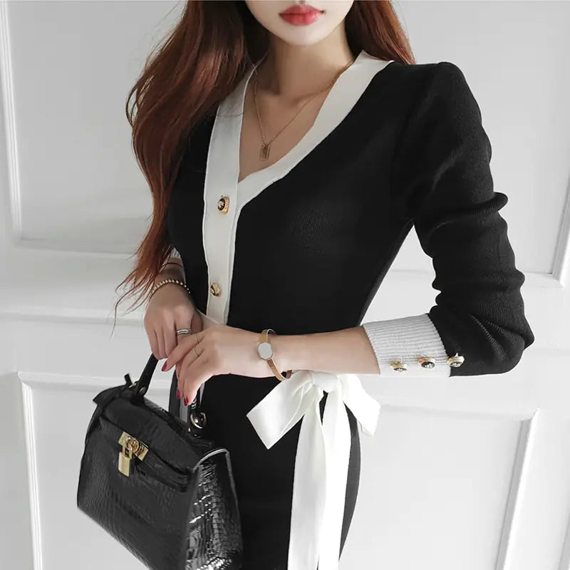 Style Loft Collection Summer in San Juan Executive-Fit Knitted Button Dress