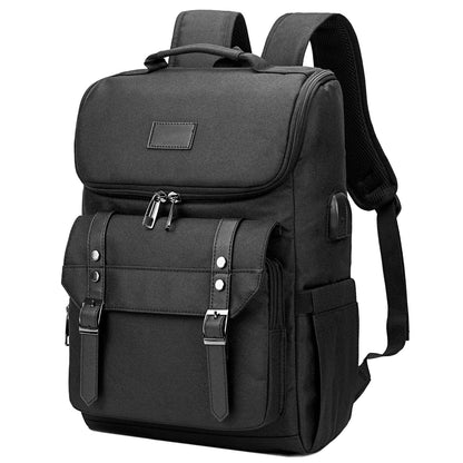 Style Loft Collection CyberStyle Ligne Blanche Travel Backpack with USB Port