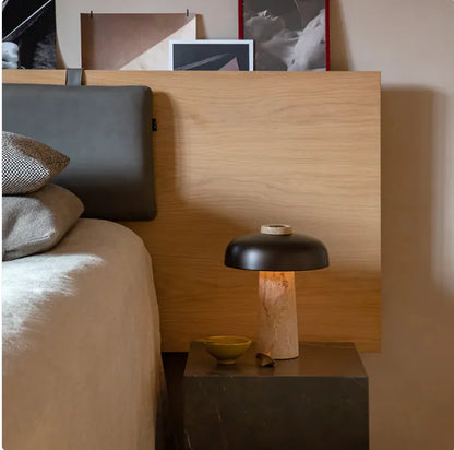 Style Loft Collection Whisper Glow Cave Stone Bedside Lamp