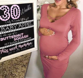 Style Loft Collection Who Gonna Check Me Bell Sleeve Maternity Dress