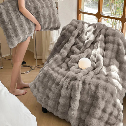 Style Loft Collection Rabbit Fur Velvet Blanket