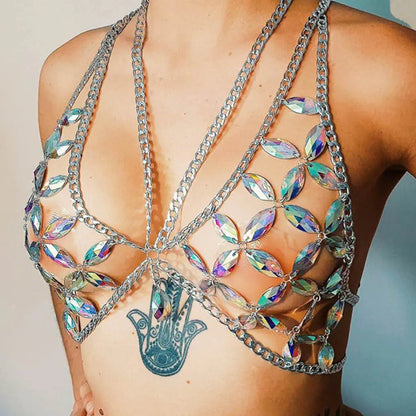 Style Loft Collection Backless Bikini Gemstone Body Chain