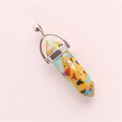 Style Loft Collection Natural Stone Crystal Agate Pendant