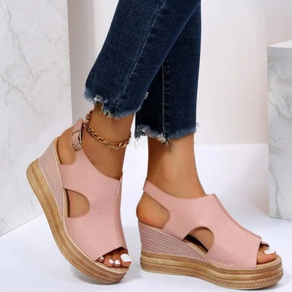 Style Loft Collection Caracas Open Toe Wedge Sandals