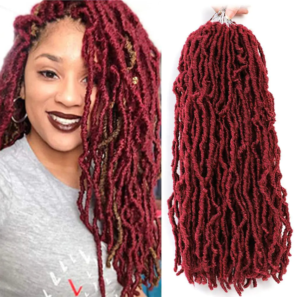 Style Loft Collection 24 inch Burgundy Soft Locs Crochet Hair - 8 Packs