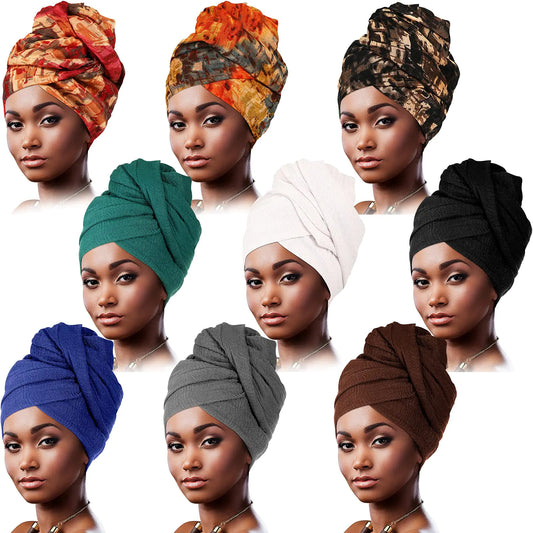 Style Loft Collection 9-Piece Turban Head Scarves