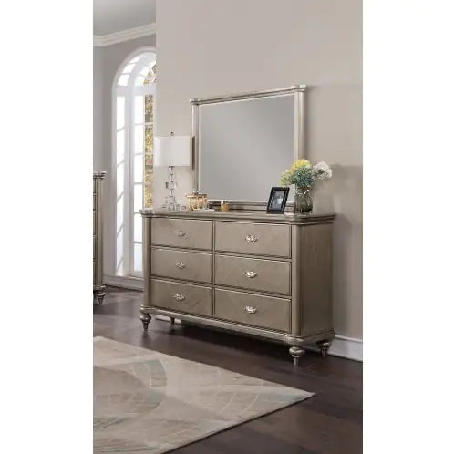 Style Loft Collection Antique Champagne Dresser and Mirror