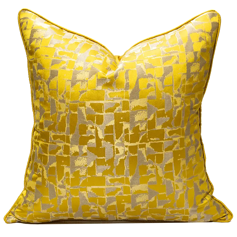 Style Loft Collection Golden Geometric Square Pillowcase