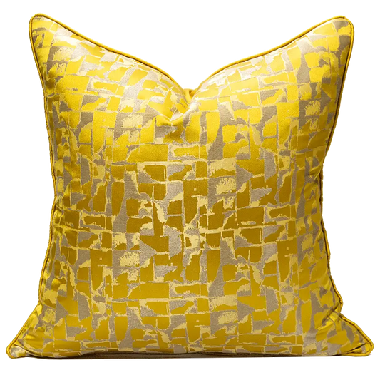 Style Loft Collection Golden Geometric Square Pillowcase