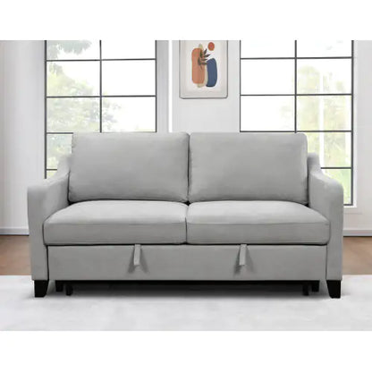 Style Loft Collection Silver 3-in-1 Convertible Queen Sofa Bed