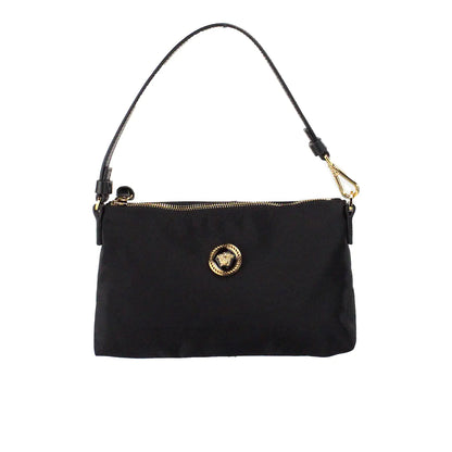 Style Loft Collection x Versace Small Flat Black Medusa Coin Nylon Fabric Pouch