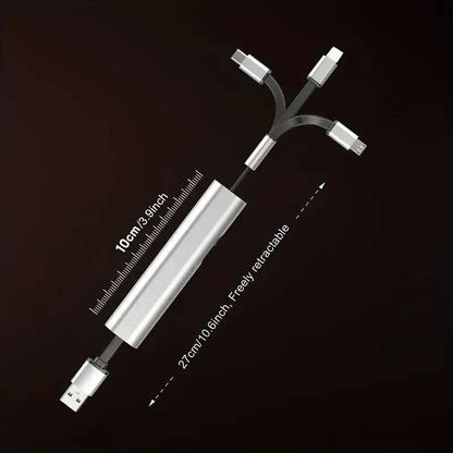 Style Loft Collection DigitalLoft FlexiCharge 3-in-1 Telescopic Cable