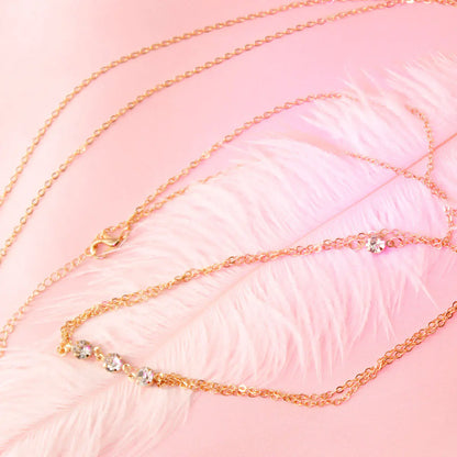 Style Loft Collection White Crystal Body Necklace