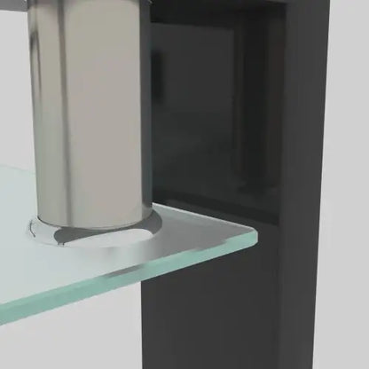 Style Loft Collection Elegant Black Glass Coffee Table