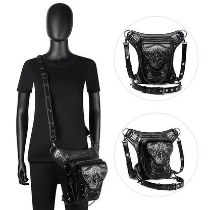 Style Loft Collection Black Acid Rock Back, Leg, and Shoulder Bag