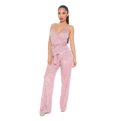 Style Loft Collection Ultimatum Sequined Backless Jumpsuit