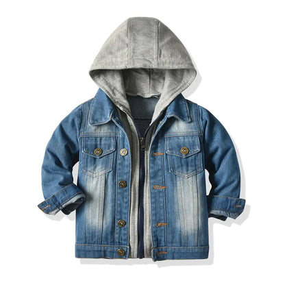 Style Loft Collection Children's Hooded Denim Two-Piece Jacket Set