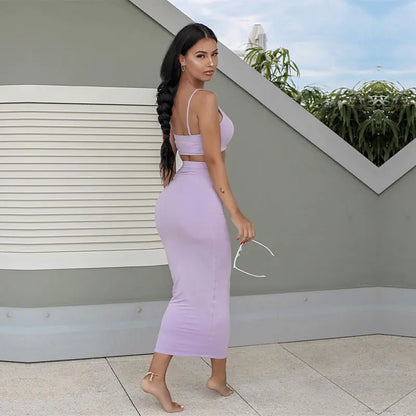 Style Loft Collection Levitari Two-Piece Crop Top Dress Set