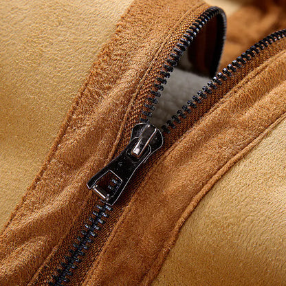 Style Loft Collection Sugar Loaf Bluffs Vegan Suede Jacket with Shearling Lining