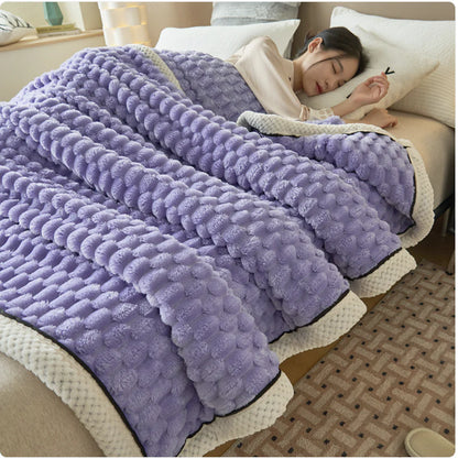 Style Loft Collection Ultra-Plush Coral Flannel Insulated Thermal Blanket