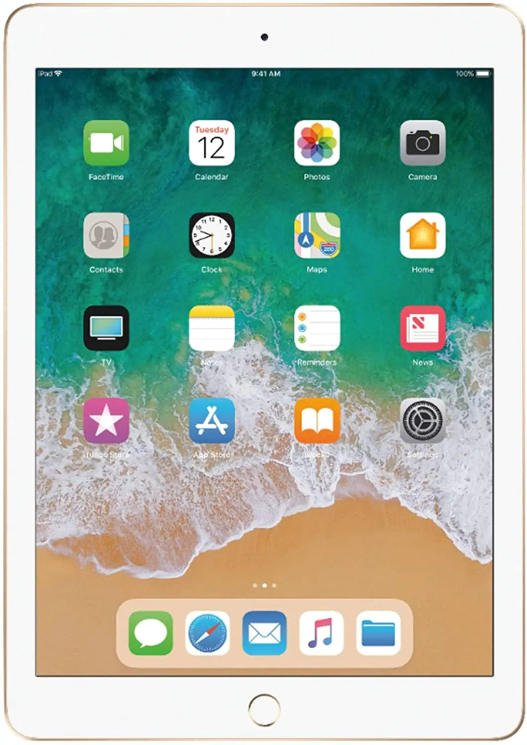 Style Loft Collection x Apple iPad with WiFi 128GB Gold (2017 Model) (Renewed)