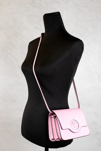 Style Loft Collection x Versace La Medusa Small Pink Leather Evening Crossbody Bag