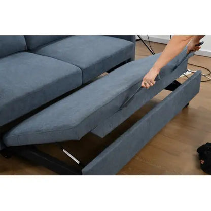 Style Loft Collection Navy 3-in-1 Convertible Queen Sofa Bed