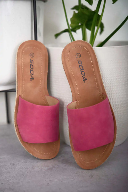 Style Loft Collection Pink Casual Slide Sandals