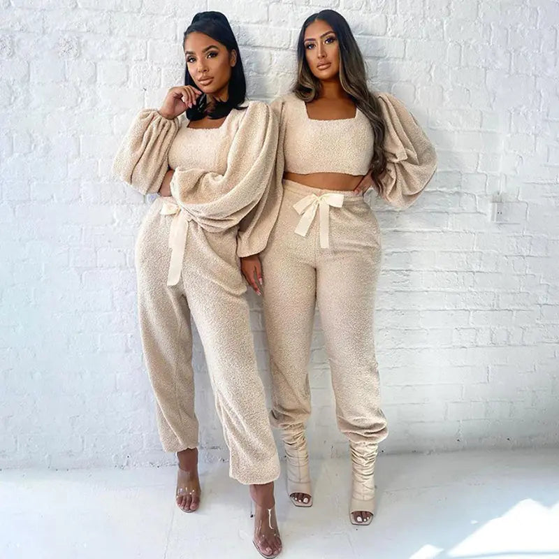 Style Loft Collection Lantern Sleeve Outfit Set
