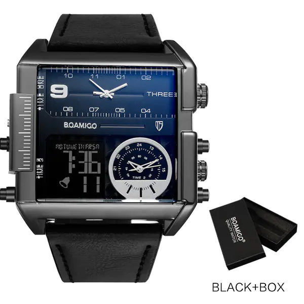 Style Loft Collection TempoLusso Triple Zone LED Leather Watch